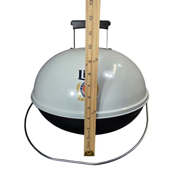 Miller Lite New Charcoal Grill Portable Small Outdoor Cooking Grilling Food - Picture 6 of 8